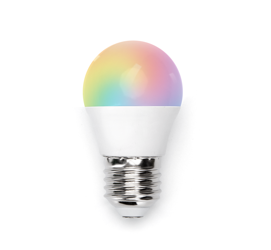 Aigosmart WLAN LED Lampe - E27 7W G45 - RBG + CCT Alle Lichtfarben - Bedienung über App