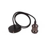 LED line Lampenfassung für LED E27 Fadenlampen - 1m Nylon-Stromkabel - Anthrazit - max. 50W LED line Lampenfassung für LED E27 Fadenlampen - 1m Nylon-Stromkabel - Anthrazit - max. 50W