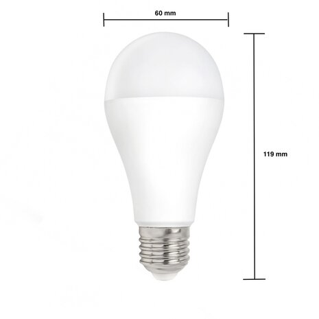 Modee Lighting LED Lampe E27 A60 – 18,5W 1900lm – 2700K Warmweiß – Kunststoffgehäuse