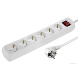 Aigostar LED-Leuchten Steckdosenleiste 6-fach mit An- und Ausschalter- 1.5m Stecker