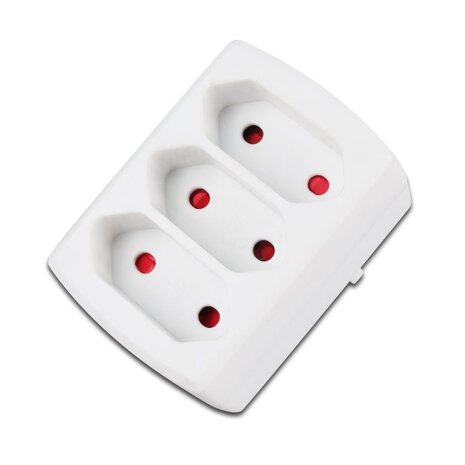 Aigostar Verteilerstecker 3-fach für 2-polige Stecker - Max. 2300W Aigostar Verteilerstecker 3-fach für 2-polige Stecker - Max. 2300W