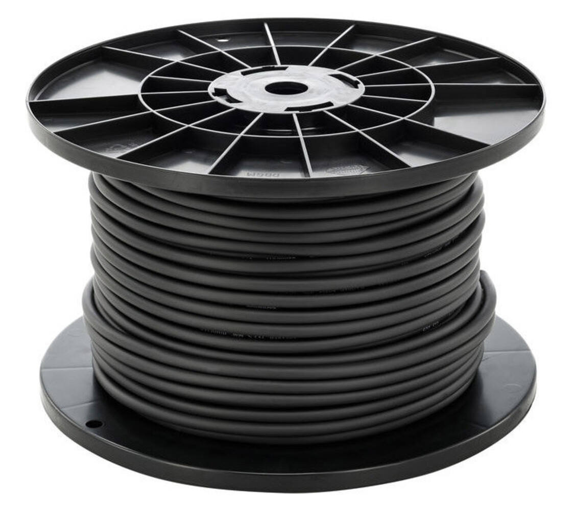 Aigostar LED-Leuchten Anschlusskabel - 100m - 3x 1.5mm2 mit schwarzer Isolierung rund - H05VV-F 3G1.5