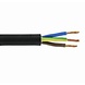 Aigostar LED-Leuchten Anschlusskabel - 100m - 3x 1.5mm2 mit schwarzer Isolierung rund - H05VV-F 3G1.5