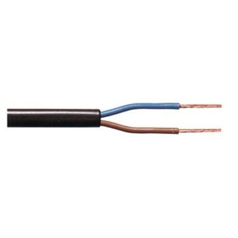Aigostar LED-Leuchten Anschlusskabel - 100m - 2x 0.75mm2 mit schwarzer Isolierung flach - H03VVH2-F 2G0.75