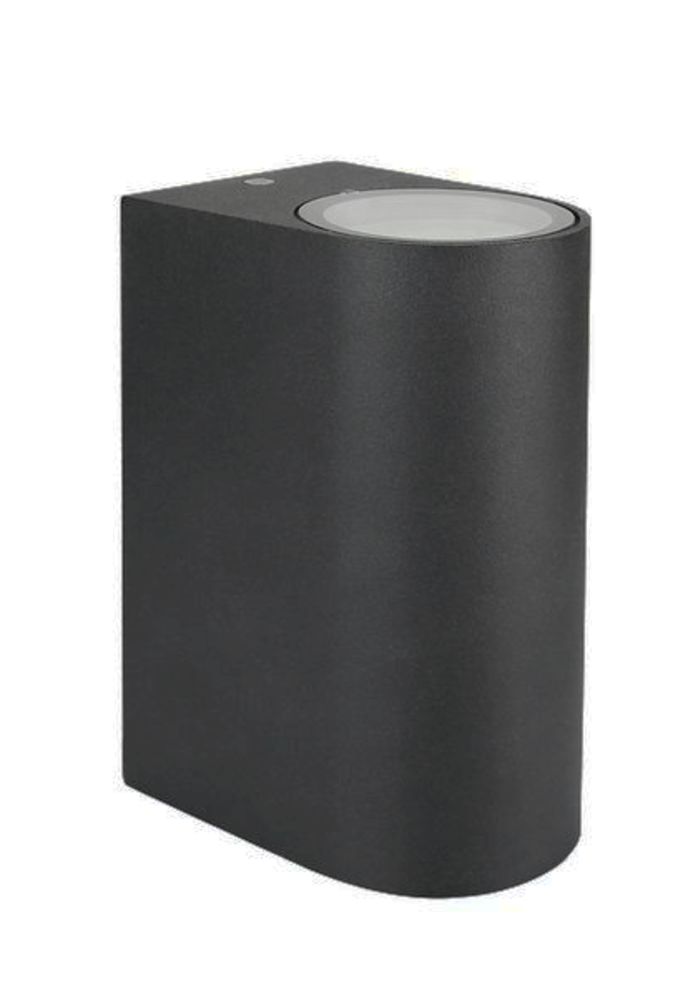 Spectrum LED Wandleuchte halbrund Anthrazit - GU10 Fassung - IP44 - geeignet für 2 GU10 Spots Spectrum LED Wandleuchte halbrund Anthrazit - GU10 Fassung - IP44 - geeignet für 2 GU10 Spots