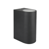 Spectrum LED Wandleuchte halbrund Anthrazit - GU10 Fassung - IP44 - geeignet für 2 GU10 Spots Spectrum LED Wandleuchte halbrund Anthrazit - GU10 Fassung - IP44 - geeignet für 2 GU10 Spots