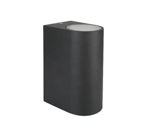 Spectrum LED Wandleuchte halbrund Anthrazit - GU10 Fassung - IP44 - geeignet für 2 GU10 Spots Spectrum LED Wandleuchte halbrund Anthrazit - GU10 Fassung - IP44 - geeignet für 2 GU10 Spots