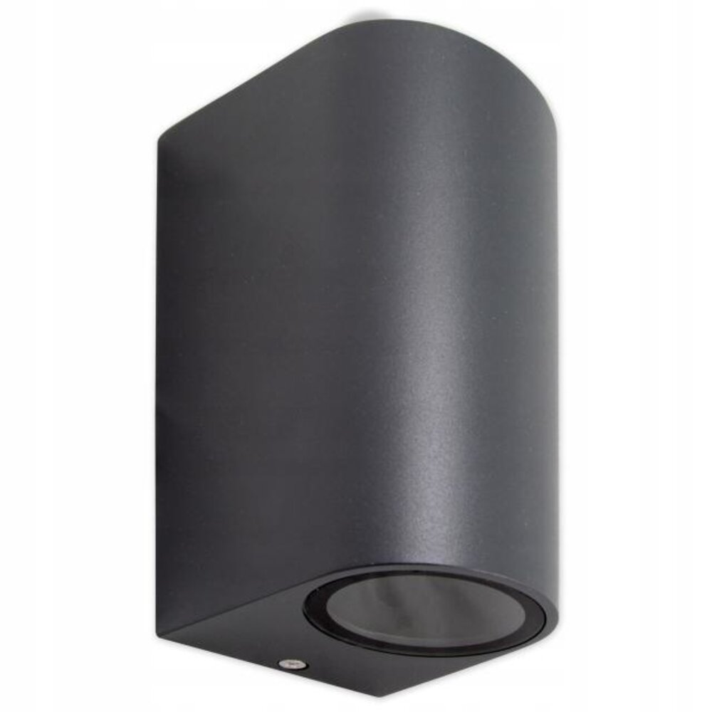 Spectrum LED Wandleuchte halbrund Anthrazit - GU10 Fassung - IP44 - geeignet für 2 GU10 Spots Spectrum LED Wandleuchte halbrund Anthrazit - GU10 Fassung - IP44 - geeignet für 2 GU10 Spots