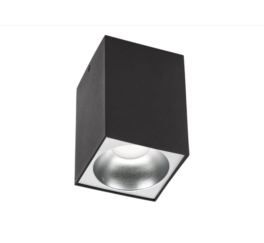 LED Deckenspot - Würfel Mattschwarz 95x95x138 mm - exkl. LED Spot