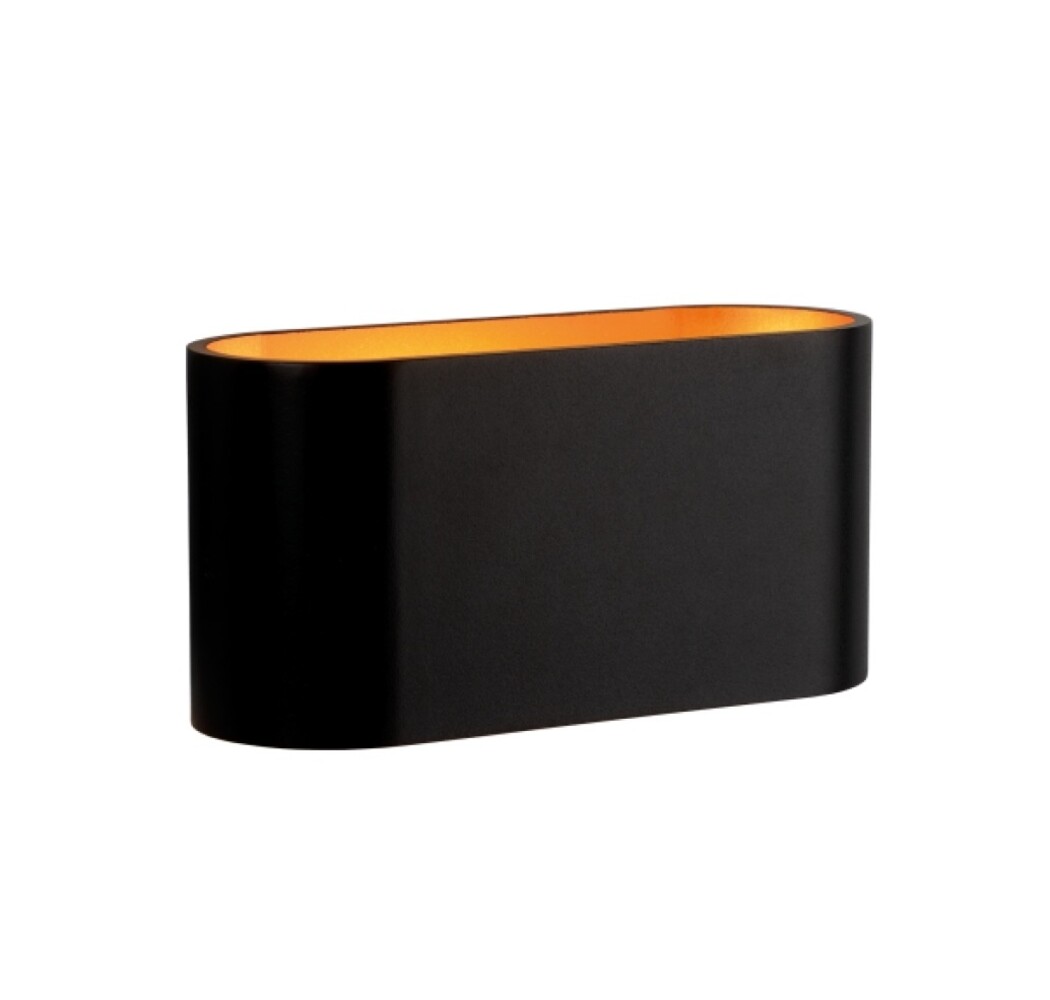 Spectrum LED Wandleuchte oval - Schwarz Gold - mit G9 Fassung - 80x80x160 mm Spectrum LED Wandleuchte oval - Schwarz Gold - mit G9 Fassung - 80x80x160 mm
