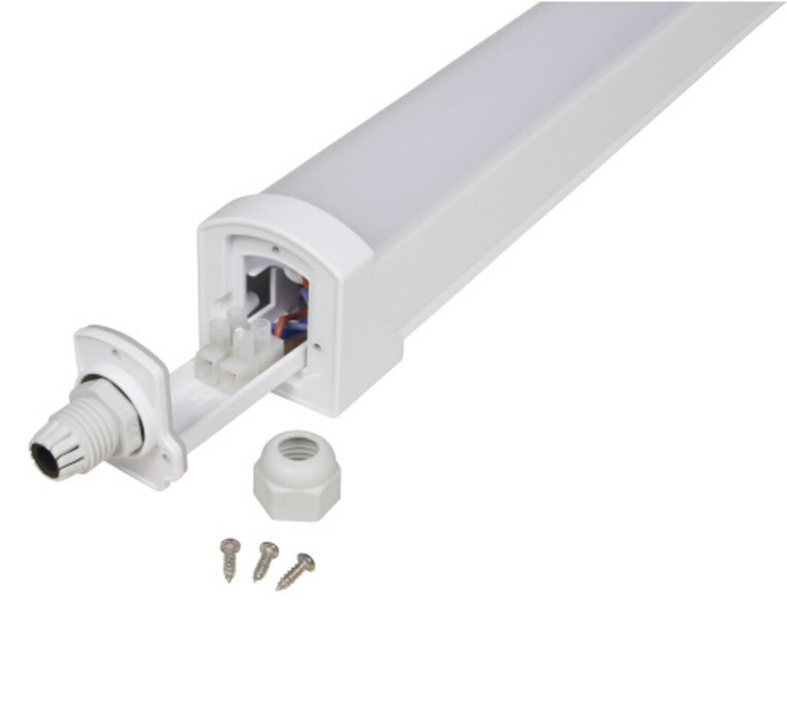 LCB LED LED Feuchtraumleuchte 150cm – 45W 5400lm – 4000K Neutralweiß (840) – IP65 – durchverdrahtbar