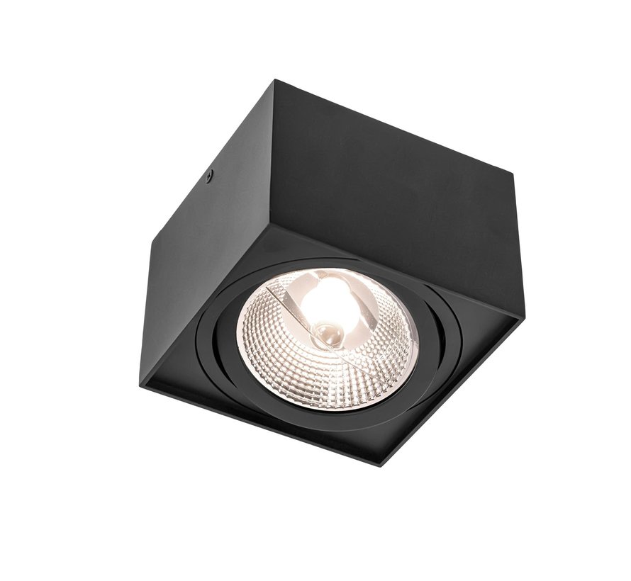 LED Deckenspot - AR111 230V - Mattschwarz viereckig - exkl. LED Spot
