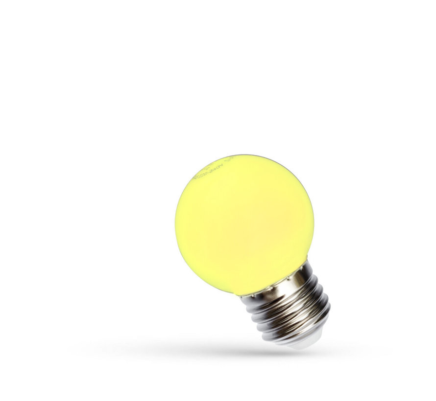 LED Lampe E27 - G45 1W gelbes Licht