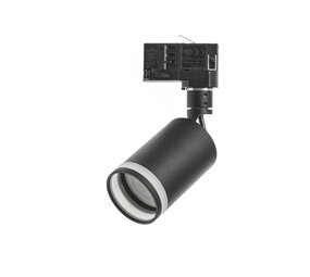 Spectrum LED Schienenstrahler Mini Schwarz mit opalem Ring - 3-Phase universal - GU10 Fassung Spectrum LED Schienenstrahler Mini Schwarz mit opalem Ring - 3-Phase universal - GU10 Fassung