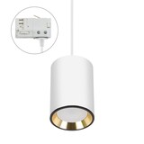 Spectrum LED Schienenstrahler Weiß / Gold mit GU10  Fassung - universal 3-Phase - exkl. LED GU10 Spectrum LED Schienenstrahler Weiß / Gold mit GU10  Fassung - universal 3-Phase - exkl. LED GU10