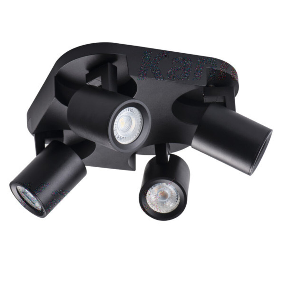 Kanlux LED GU10 Deckenspot Wandspot schwarz - vierfach für 4 LED GU10 Spots Kanlux LED GU10 Deckenspot Wandspot schwarz - vierfach für 4 LED GU10 Spots