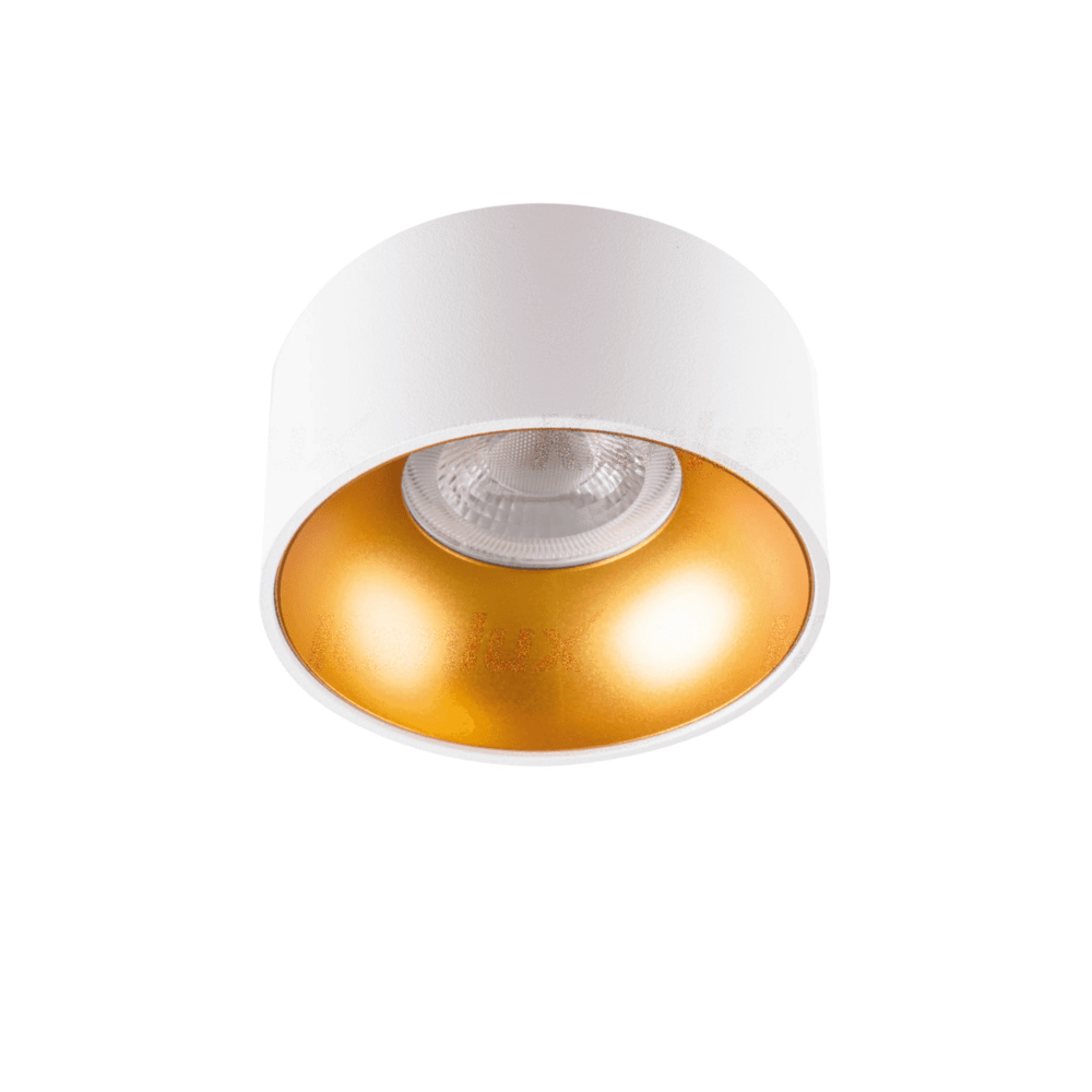 Kanlux – Zuverlässige LED- und Elektrobeleuchtung LED GU10 Deckenspot Weiß Gold rund - für 1 LED GU10 Spot Kanlux – Zuverlässige LED- und Elektrobeleuchtung LED GU10 Deckenspot Weiß Gold rund - für 1 LED GU10 Spot