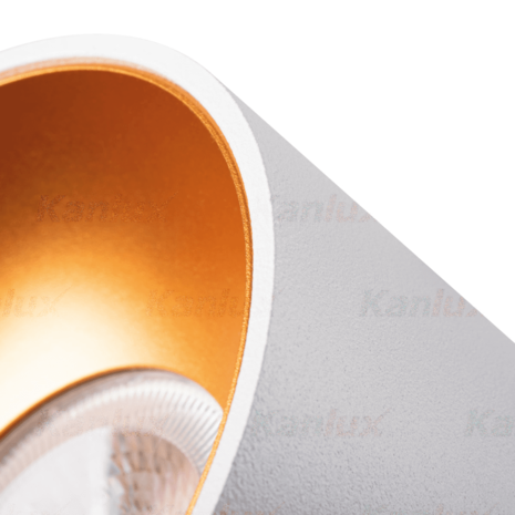 Kanlux – Zuverlässige LED- und Elektrobeleuchtung LED GU10 Deckenspot Weiß Gold rund - für 1 LED GU10 Spot Kanlux – Zuverlässige LED- und Elektrobeleuchtung LED GU10 Deckenspot Weiß Gold rund - für 1 LED GU10 Spot