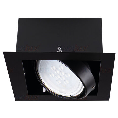Kanlux LED AR111Strahler Einbaurahmen Schwarz viereckig - für 1 LED AR111 Spot