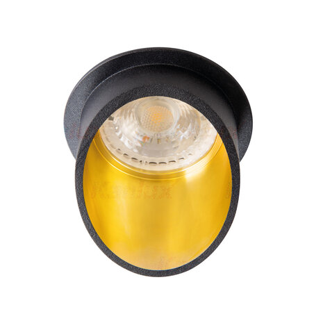 Kanlux – Zuverlässige LED- und Elektrobeleuchtung LED GU10 Strahler Einbaurahmen für 1 LED Spot Schwarz Gold rund - exkl. LED Spot Kanlux – Zuverlässige LED- und Elektrobeleuchtung LED GU10 Strahler Einbaurahmen für 1 LED Spot Schwarz Gold rund - exkl. LED Spot