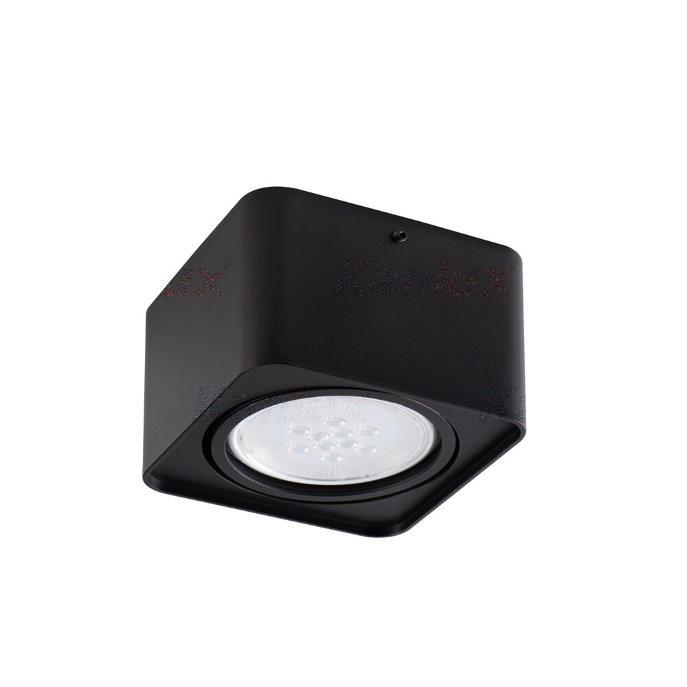 Kanlux – Zuverlässige LED- und Elektrobeleuchtung LED AR111 Strahler Einbaurahmen Schwarz viereckig - für 1 LED AR111 Spot
