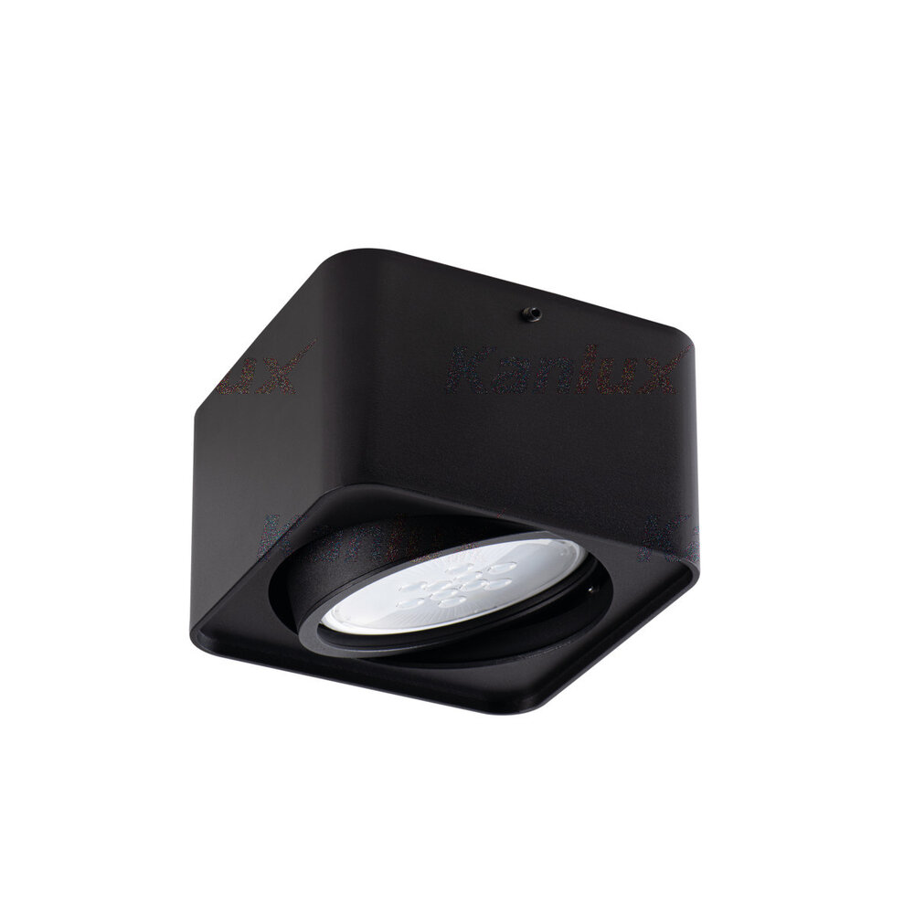 Kanlux – Zuverlässige LED- und Elektrobeleuchtung LED AR111 Strahler Einbaurahmen Schwarz viereckig - für 1 LED AR111 Spot