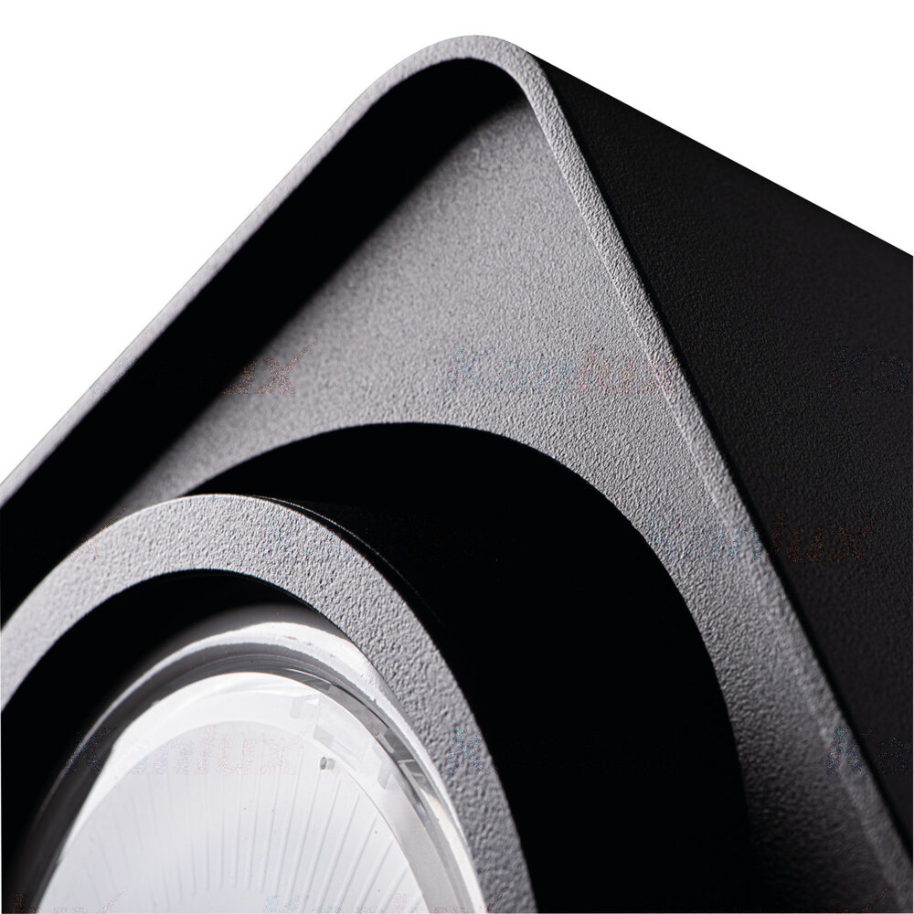 Kanlux – Zuverlässige LED- und Elektrobeleuchtung LED AR111 Strahler Einbaurahmen Schwarz viereckig - für 1 LED AR111 Spot