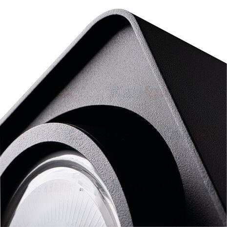 Kanlux – Zuverlässige LED- und Elektrobeleuchtung LED AR111 Strahler Einbaurahmen Schwarz viereckig - für 1 LED AR111 Spot