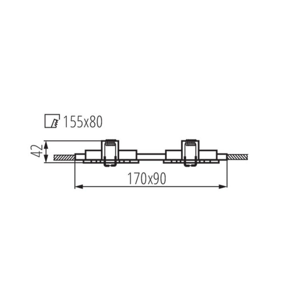 Kanlux – Zuverlässige LED- und Elektrobeleuchtung LED GU10 Strahler Einbaurahmen Schwarz rechteckig - für 2 LED GU10 Spots Kanlux – Zuverlässige LED- und Elektrobeleuchtung LED GU10 Strahler Einbaurahmen Schwarz rechteckig - für 2 LED GU10 Spots