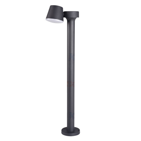 Kanlux – Zuverlässige LED- und Elektrobeleuchtung LED Außenlampen- / Gartenleuchtenständer - IP54 - 7.5W  - 4000K Neutralweiß- verstellbar - 80cm hoch