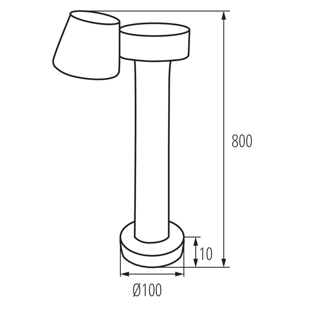 Kanlux – Zuverlässige LED- und Elektrobeleuchtung LED Außenlampen- / Gartenleuchtenständer - IP54 - 7.5W  - 4000K Neutralweiß- verstellbar - 80cm hoch