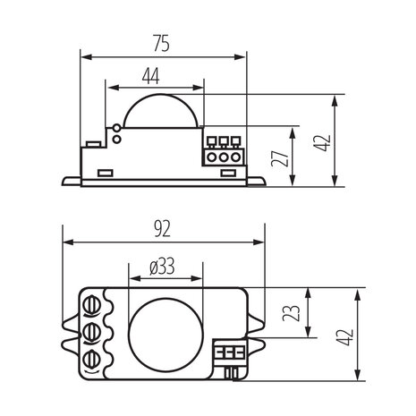 Kanlux – Zuverlässige LED- und Elektrobeleuchtung Bewegungsmelder 360° - Microgolf Bewegungssensor - 230V max. 1200W - IP20 Kanlux – Zuverlässige LED- und Elektrobeleuchtung Bewegungsmelder 360° - Microgolf Bewegungssensor - 230V max. 1200W - IP20