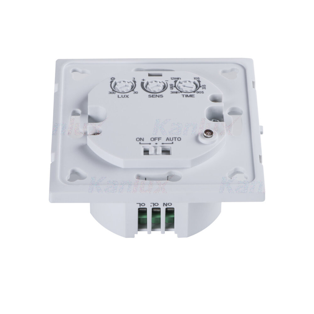 Kanlux – Zuverlässige LED- und Elektrobeleuchtung Einbaubewegungssensor 180° - IP20 - Microgolf Bewegungsmelder - 230V max. 1200W - weiß Kanlux – Zuverlässige LED- und Elektrobeleuchtung Einbaubewegungssensor 180° - IP20 - Microgolf Bewegungsmelder - 230V max. 1200W - weiß