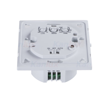 Kanlux – Zuverlässige LED- und Elektrobeleuchtung Einbaubewegungssensor 180° - IP20 - Microgolf Bewegungsmelder - 230V max. 1200W - weiß Kanlux – Zuverlässige LED- und Elektrobeleuchtung Einbaubewegungssensor 180° - IP20 - Microgolf Bewegungsmelder - 230V max. 1200W - weiß