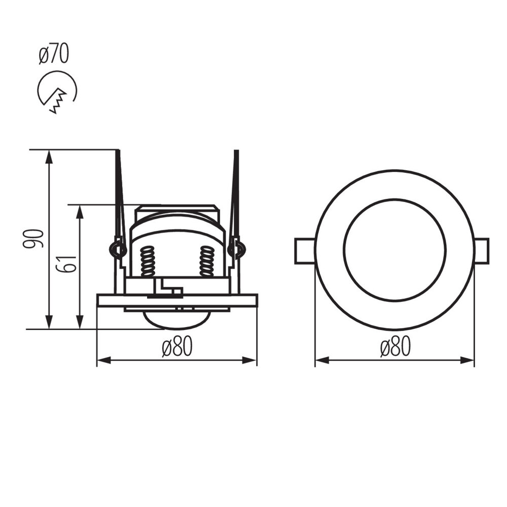 Kanlux Einbau Bewegungssensor 360° -  IP20 - PIR Infrarot Bewegungsmelder - 230V max. 800W  - schwenkbar - Weiß Kanlux Einbau Bewegungssensor 360° -  IP20 - PIR Infrarot Bewegungsmelder - 230V max. 800W  - schwenkbar - Weiß