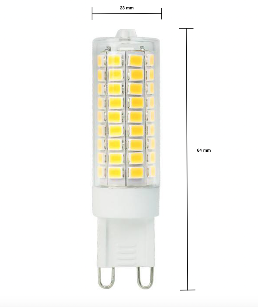 Led line: Erstklassiges Lichtdesign LED G9 - 7W entspricht 70W - 3000K Warmweiß -	64x19 mm