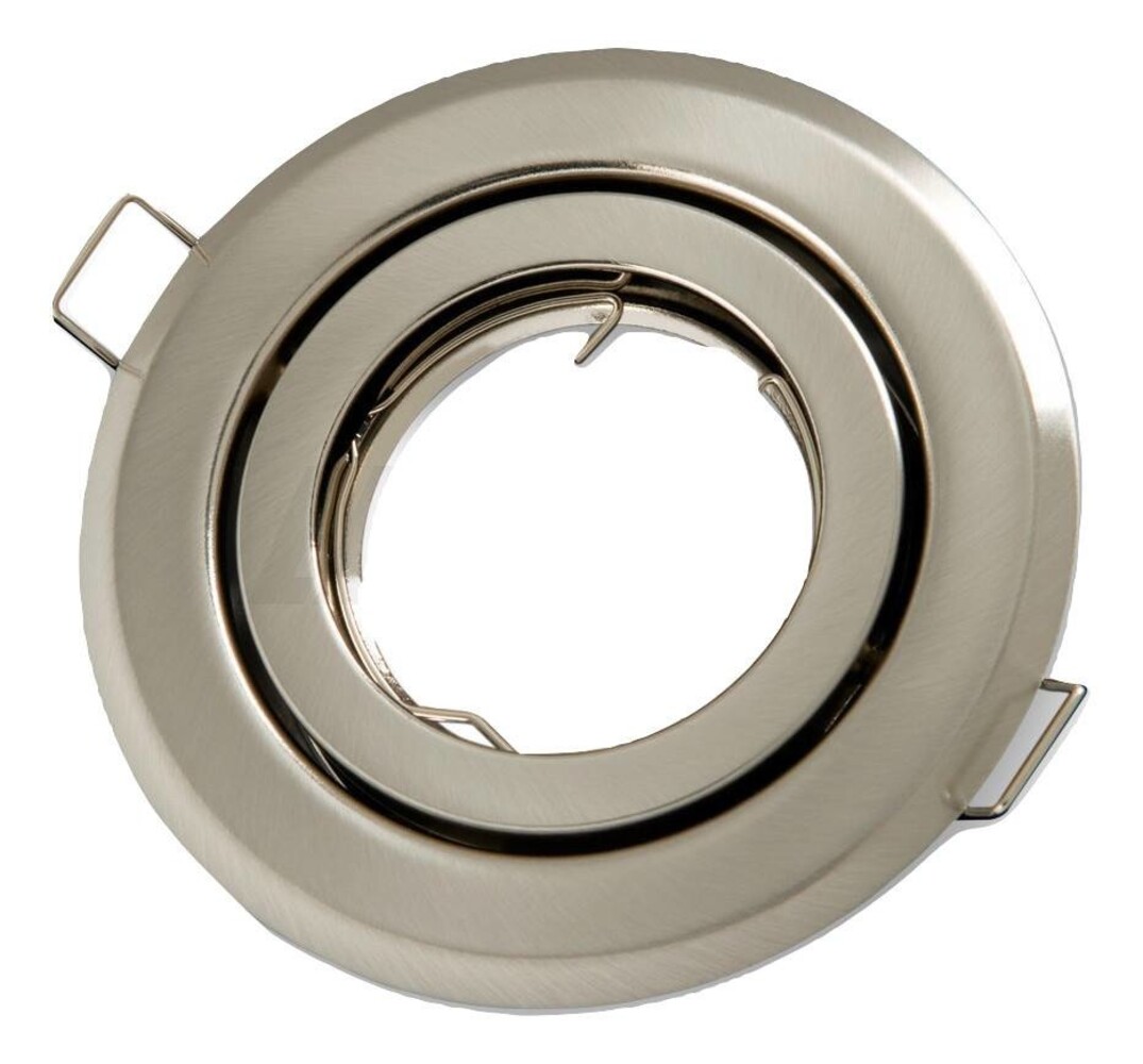 Led line: Erstklassiges Lichtdesign LED Strahler Einbaurahmen Satin Nickel rund - schwenkbar - Sägegr. 74mm - Außengr. 97mm Led line: Erstklassiges Lichtdesign LED Strahler Einbaurahmen Satin Nickel rund - schwenkbar - Sägegr. 74mm - Außengr. 97mm