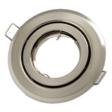 Led line: Erstklassiges Lichtdesign LED Strahler Einbaurahmen Satin Nickel rund - schwenkbar - Sägegr. 74mm - Außengr. 97mm