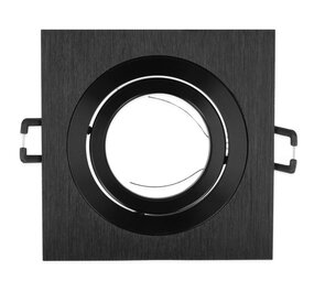 Led line: Erstklassiges Lichtdesign LED Strahler Einbaurahmen Schwarz viereckig  - schwenkbar - Sägegr. 74mm - Außengr. 92mm