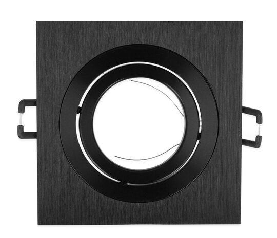 LED line LED Strahler Einbaurahmen Schwarz viereckig  - schwenkbar - Sägegröße 74mm - Außengröße 92mm
