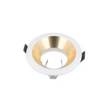 Led line: Erstklassiges Lichtdesign LED Strahler Einbaurahmen rund - Gold / Weiß - Sägegr. 75mm - Außengr. 94mm