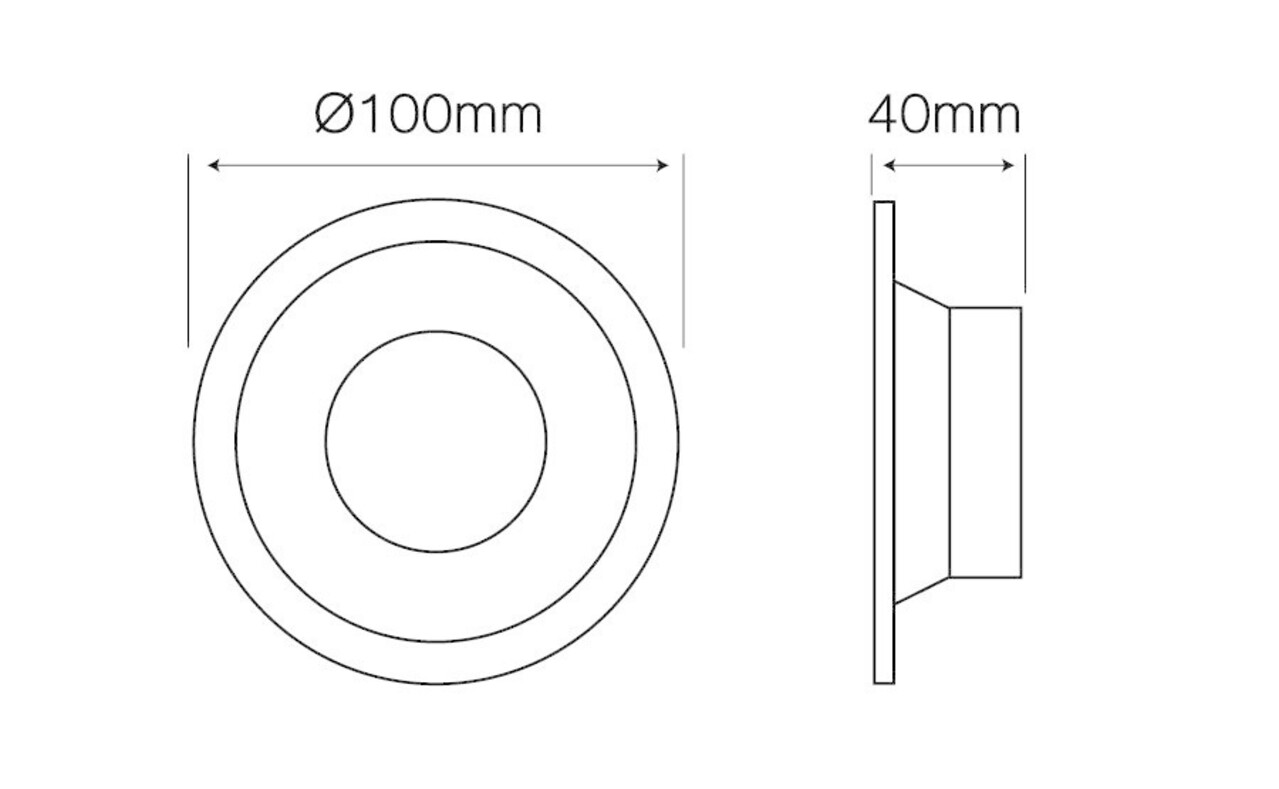 Led line: Erstklassiges Lichtdesign LED Strahler Einbaurahmen rund - Gold / Weiß - Sägegröße 75mm - Außengröße 94mm