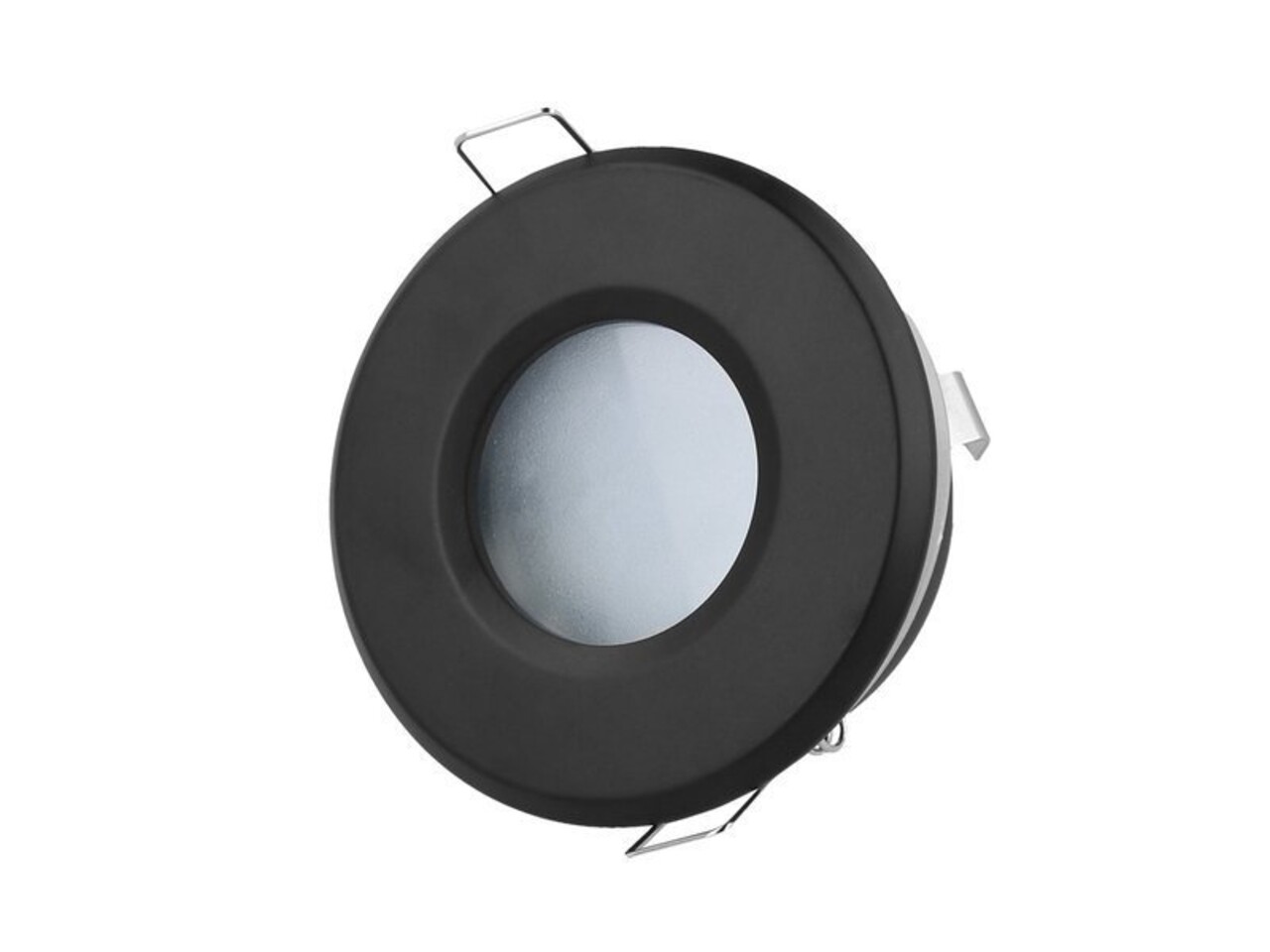 LED line LED Strahler Einbaurahmen Schwarz rund - Badezimmer IP44 - Sägegröße 73mm - Außengröße 83mm