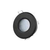 Led line: Erstklassiges Lichtdesign LED Strahler Einbaurahmen Schwarz rund - Badezimmer IP44 - Sägegr. 73mm - Außengr. 83mm