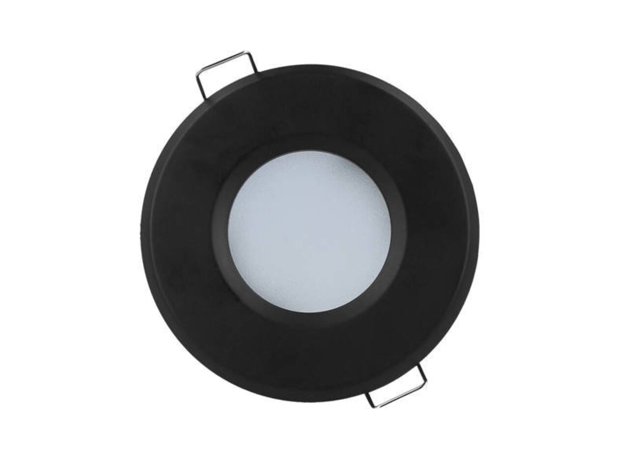 LED line LED Strahler Einbaurahmen Schwarz rund - Badezimmer IP44 - Sägegröße 73mm - Außengröße 83mm