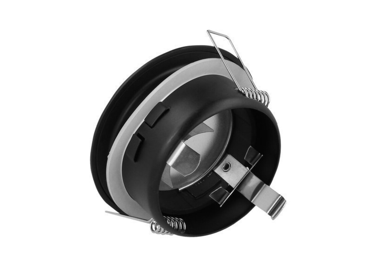 LED line LED Strahler Einbaurahmen Schwarz rund - Badezimmer IP44 - Sägegröße 73mm - Außengröße 83mm