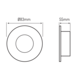 Led line: Erstklassiges Lichtdesign LED Strahler Einbaurahmen Schwarz rund - Badezimmer IP44 - Sägegröße 73mm - Außengröße 83mm Led line: Erstklassiges Lichtdesign LED Strahler Einbaurahmen Schwarz rund - Badezimmer IP44 - Sägegröße 73mm - Außengröße 83mm