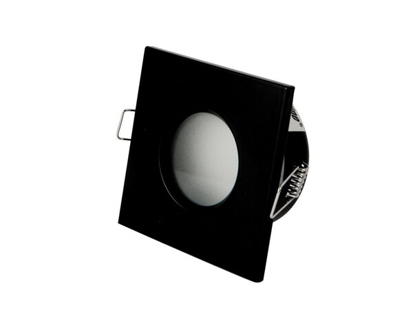 Led line: Erstklassiges Lichtdesign LED Strahler Einbaurahmen Schwarz viereckig - Badezimmer IP44 - Sägegröße 73mm - Außengröße 84mm