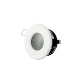 Led line: Erstklassiges Lichtdesign LED Strahler Einbaurahmen Weiß rund - Badezimmer IP44 - Sägegr. 73mm - Außengr. 83mm