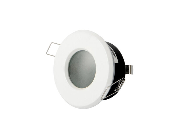 Led line: Erstklassiges Lichtdesign LED Strahler Einbaurahmen Weiß rund - Badezimmer IP44 - Sägegröße 73mm - Außengröße 83mm